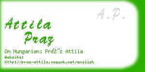 attila praz business card